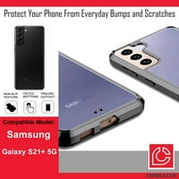 Капсула Случај Компатибилен Со Galaxy S Plus [Симпатична Тенок Мажи Жени Женски Дизајн Шок-Отпорен Заштитни Црна Тенка Тврд Телефон Случај Капак] За Samsung Galaxy S21+ 5G SM-G