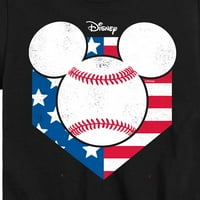 Дизни-Американа-Мики Бејзбол Знаме Дијамант - Дете И Млади Краток Ракав Графички Маица