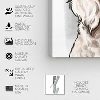 Wynwood Studio Animals Wall Art Canvas Prints 'Buddies Омилени третираат сиви кучиња и кутриња - кафеава, бела боја