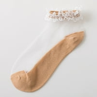 Компресивни Чорапи За Жени Обични Слатки Цврсти Цветни Мрежести Спојки Кратки Чорапи Што Дишат