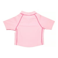 Краток ракав Рашгуард кошула-светло розова-12mo